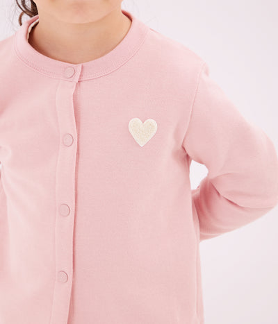 CHILDREN'S PLAIN FLEECE CARDIGAN