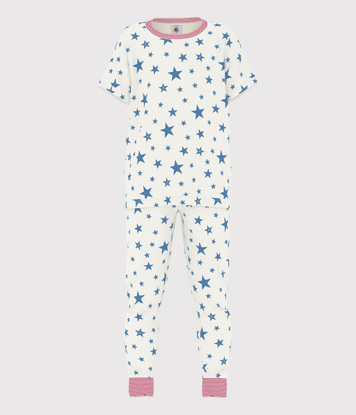 CHILDREN'S COTTON LONG SLEEVES PYJAMAS STAR PRINT