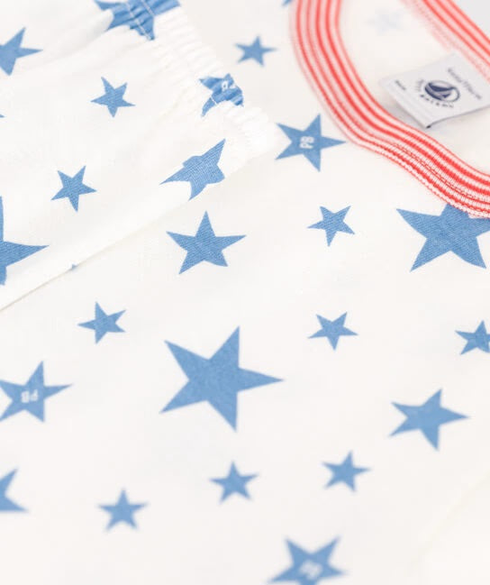 CHILDREN'S COTTON LONG SLEEVES PYJAMAS STAR PRINT