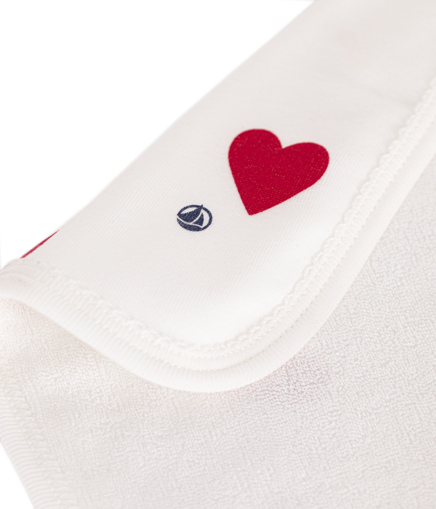 BABIES' COTTON HEART PRINT TERRY CLOTH