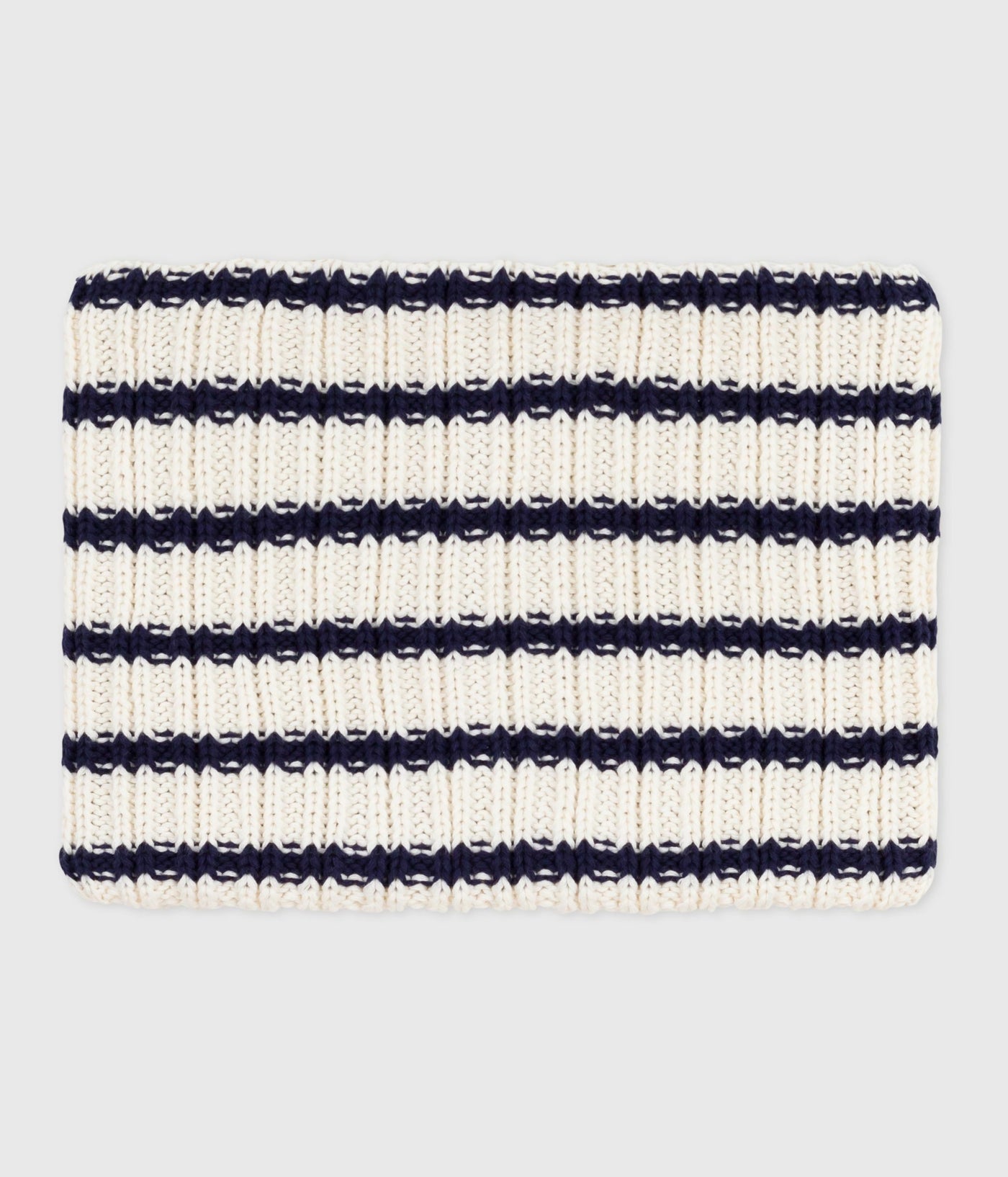 CHILDREN'S STRIPY FLEECE-LINED KNITTED SNOOD