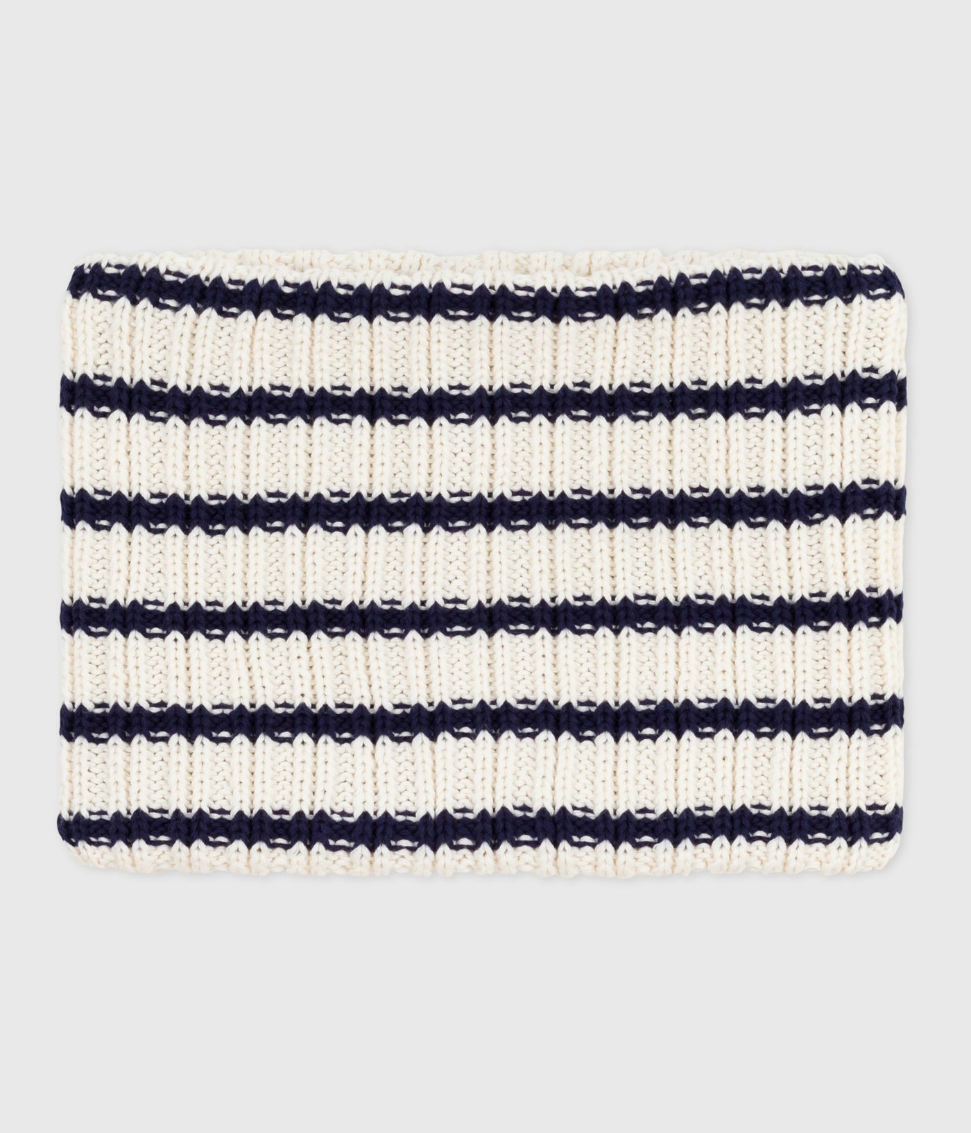 CHILDREN'S STRIPY FLEECE-LINED KNITTED SNOOD
