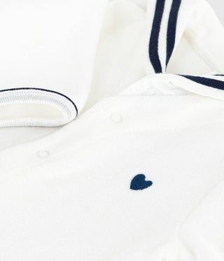 BABY UNISEX ORGANIC COTTON TERRY VELOUR SLEEPSUIT