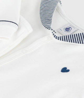 BABY UNISEX ORGANIC COTTON TWO-PIECE SLEEPSUIT WITH A SAILOR COLLAR