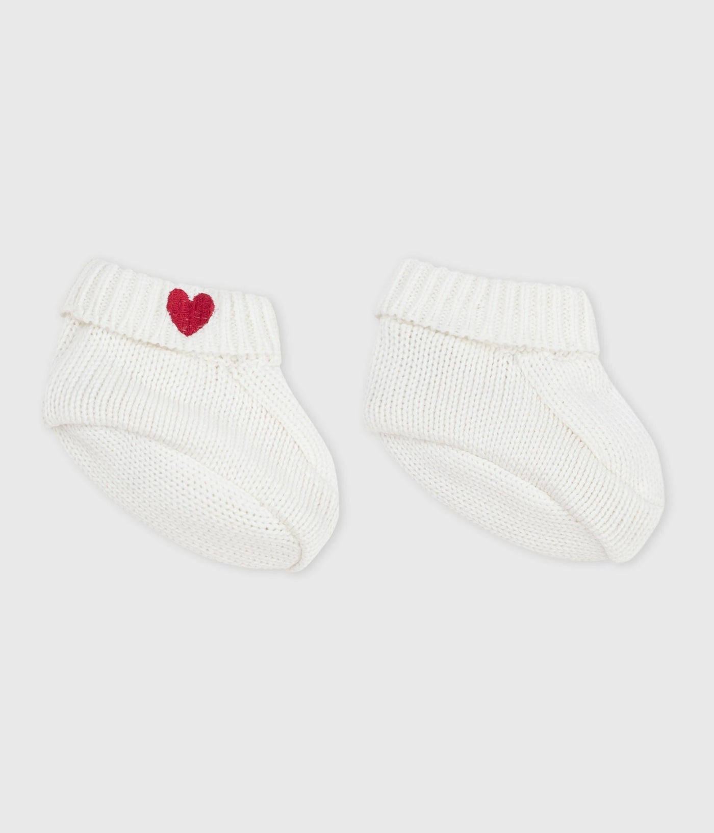 NEWBORN BABIES' KNITTED COTTON BOOTIES