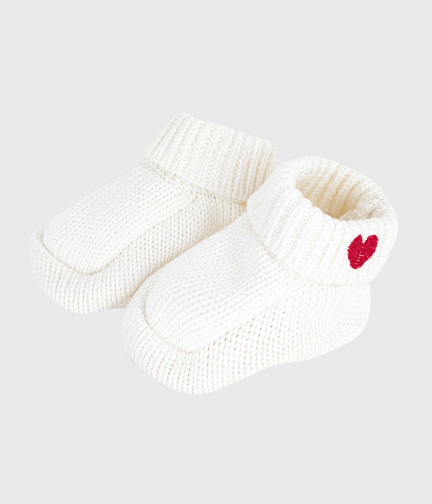 NEWBORN BABIES' KNITTED COTTON BOOTIES