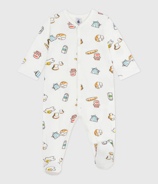 BABY UNISEX ORGANIC COTTON FOOTED SLEEPSUIT