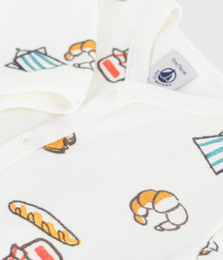 BABY UNISEX ORGANIC COTTON FOOTED SLEEPSUIT