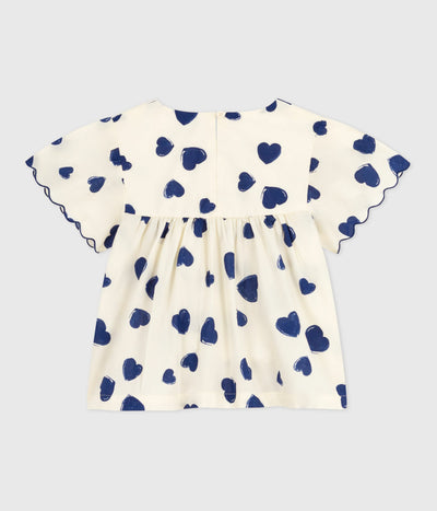 CHILDREN'S COTTON BLOUSE IN PRINTED COTTON POPLIN.