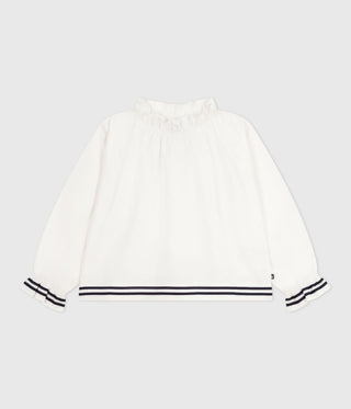 GIRL'S COTTON POPLIN BLOUSE