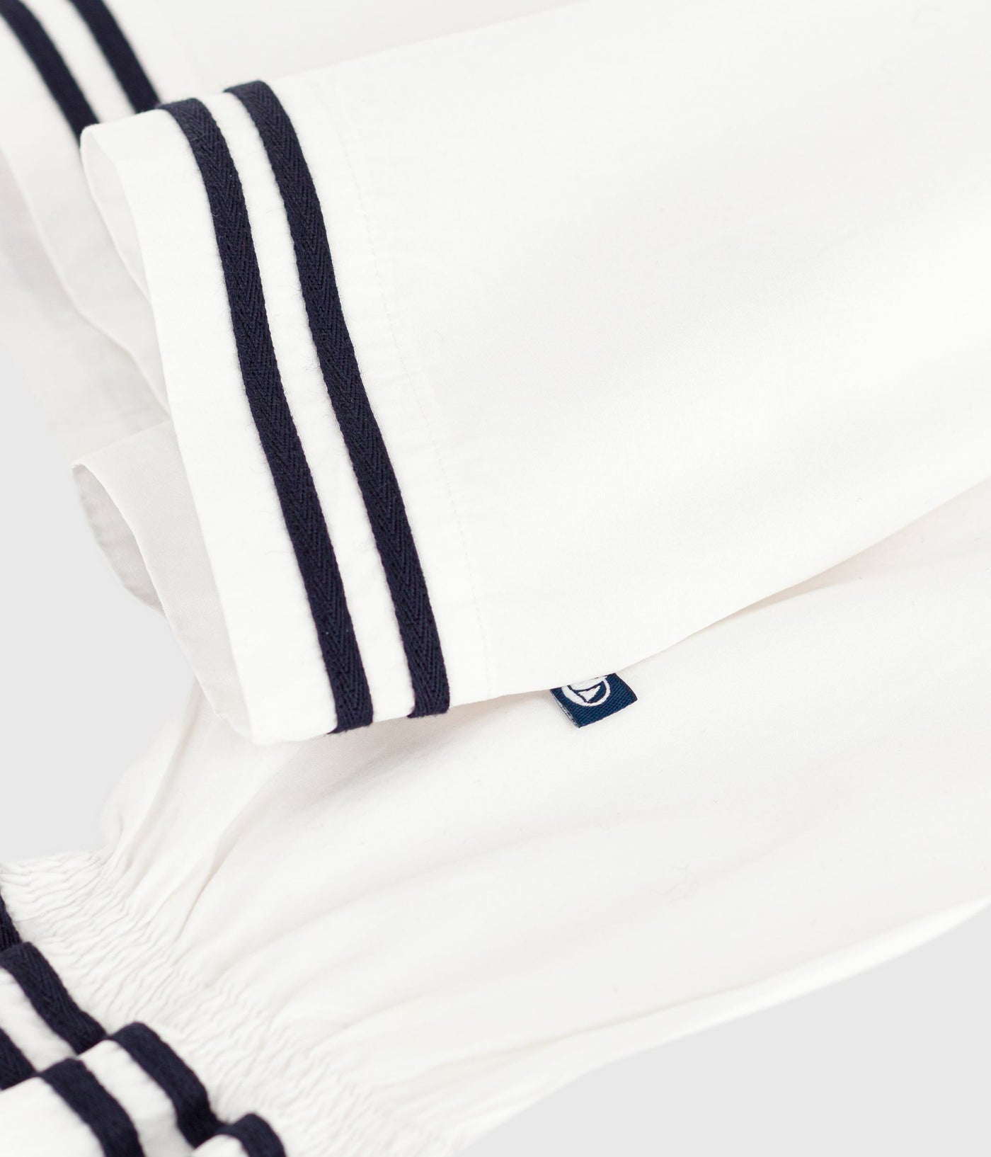 CHILDREN'S LONG-SLEEVED PLAIN COTTON POPLIN BLOUSE