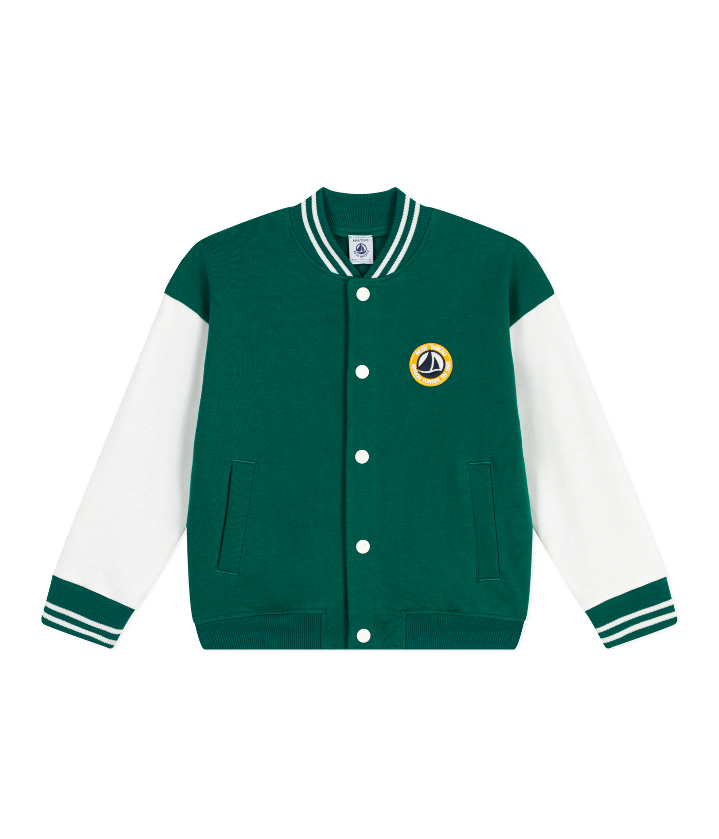 CHILDREN'S VARSITY-STYLE JACKET IN PLAIN COTTON