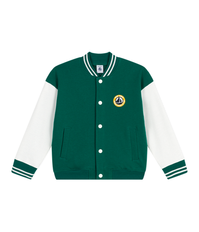 CHILDREN'S VARSITY-STYLE JACKET IN PLAIN COTTON