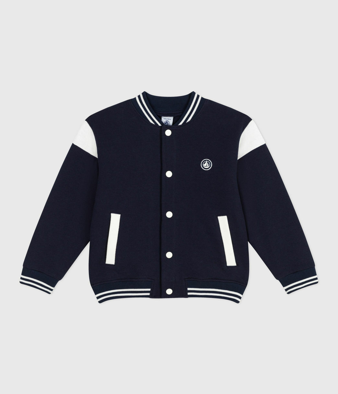 CHILDREN'S VARSITY-STYLE JACKET IN PLAIN COTTON – Petit Bateau
