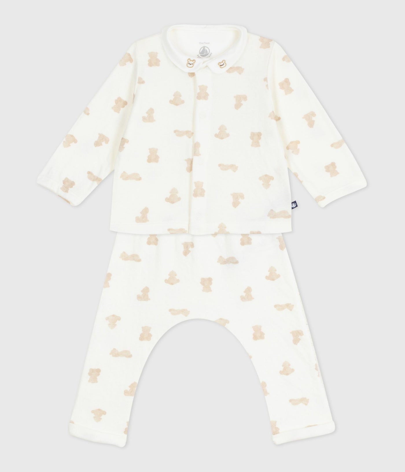 BABIES' TEDDY BEAR PRINT COTTON 3-PIECE GIFT SET