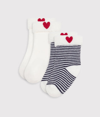 BABY UNISEX ORGANIC COTTON SOCKS - 2-PACK