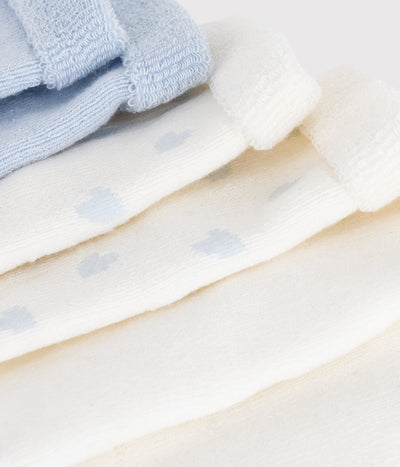 PACK OF PLAIN COTTON SOCKS FOR NEWBORN BABIES