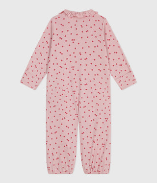 NEWBORN BABY GIRL'S ORGANIC COTTON JUMPSUIT AND SLEEPING BAG (2-IN-1 USE)