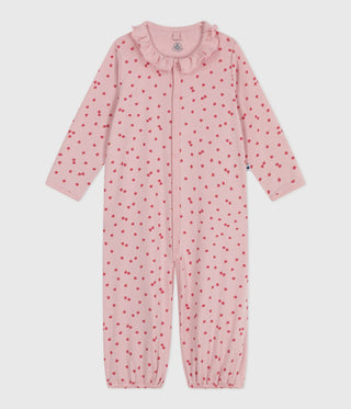 NEWBORN BABY GIRL'S ORGANIC COTTON JUMPSUIT AND SLEEPING BAG (2-IN-1 USE)