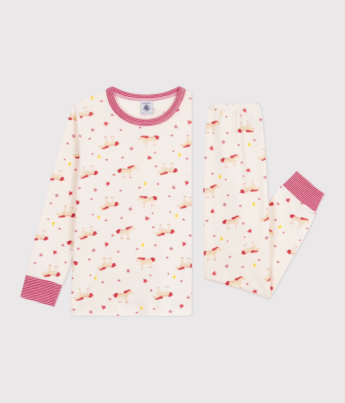 CHILDREN'S HORSE-PRINT COTTON PYJAMAS