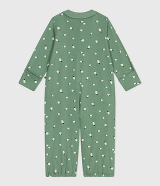 NEWBORN BABY BOY'S ORGANIC COTTON JUMPSUIT AND SLEEPING BAG (2-IN-1 USE)
