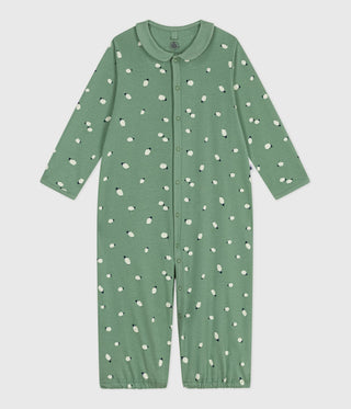 NEWBORN BABY BOY'S ORGANIC COTTON JUMPSUIT AND SLEEPING BAG (2-IN-1 USE)