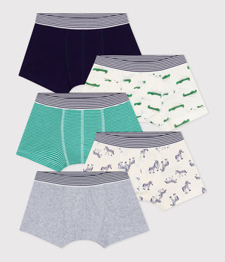 BOY'S ORGANIC COTTON BOXERS - 5-PACK