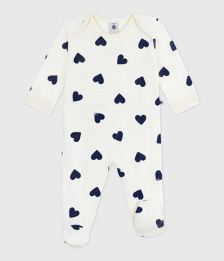 BABY UNISEX ORGANIC COTTON FOOTED SLEEPSUIT