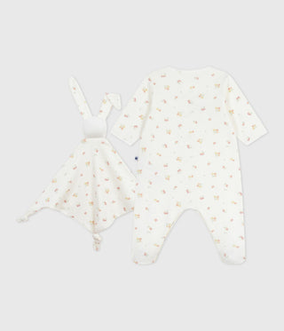 BABY GIRL'S ORGANIC COTTON SLEEPSUIT AND TOY