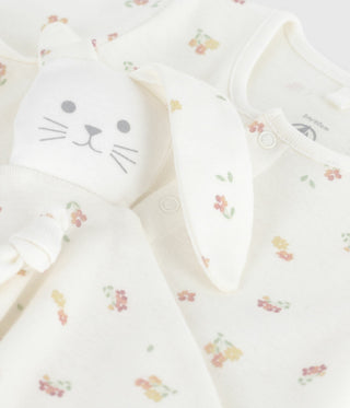 BABY GIRL'S ORGANIC COTTON SLEEPSUIT AND TOY