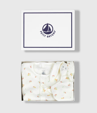 BABY GIRL'S ORGANIC COTTON SLEEPSUIT AND TOY