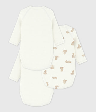 BABY UNISEX ORGANIC COTTON BODYSUIT - 3-PACK