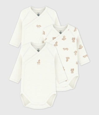 BABY UNISEX ORGANIC COTTON BODYSUIT - 3-PACK