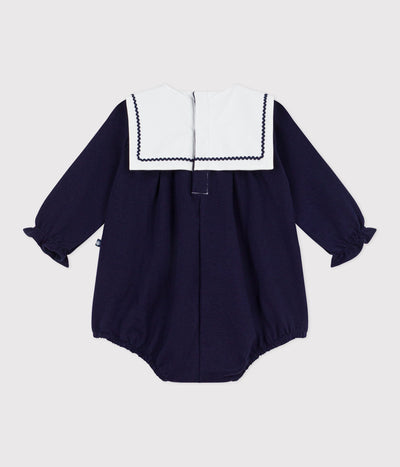 BABIES' SAILOR-STYLE COTTON PLAYSUIT