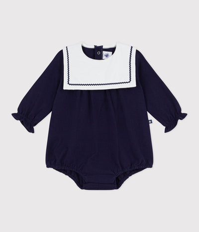 BABIES' SAILOR-STYLE COTTON PLAYSUIT