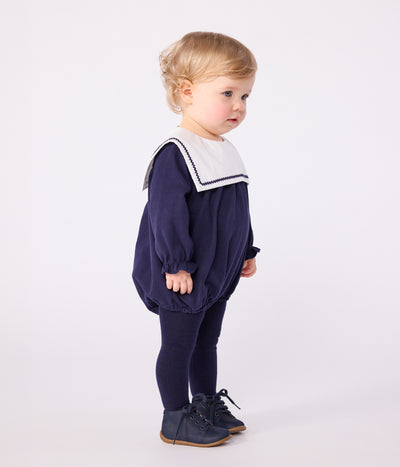 BABIES' SAILOR-STYLE COTTON PLAYSUIT