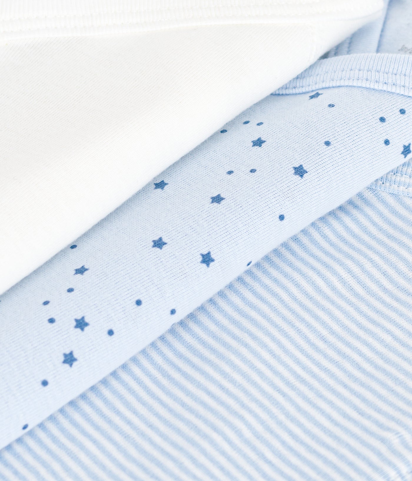 PACK OF BABIES' LONG-SLEEVED PRINTED COTTON WRAPOVER BODIES