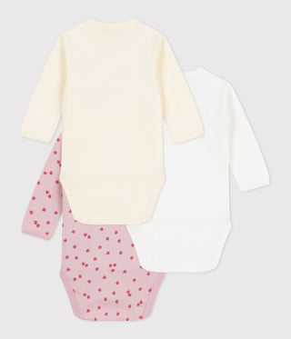 BABY GIRL'S ORGANIC COTTON BODYSUIT - 3-PACK