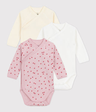 BABY GIRL'S ORGANIC COTTON BODYSUIT - 3-PACK