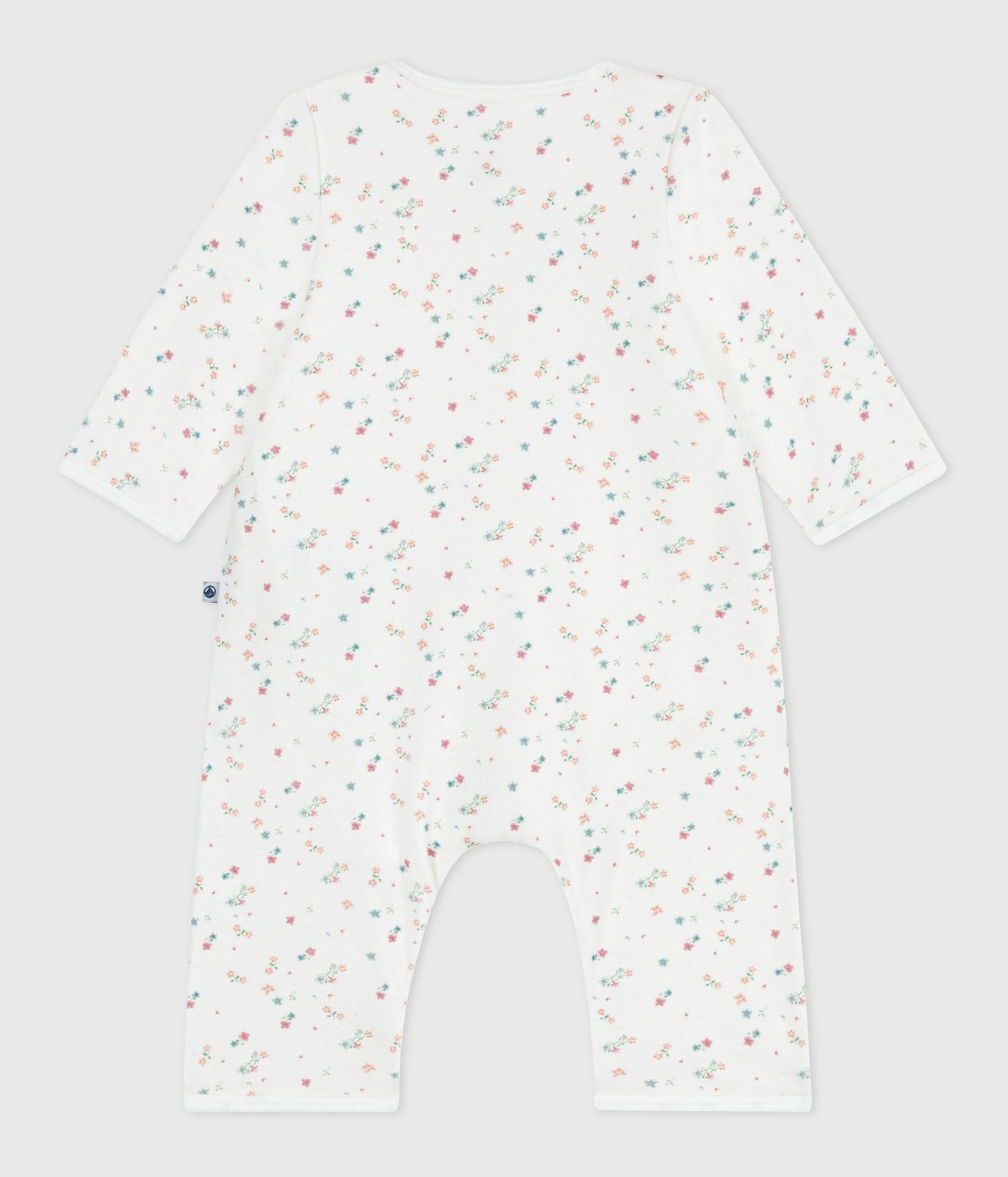 BABIES' FOOTLESS FLORAL-PRINT COTTON BODYJAMAS