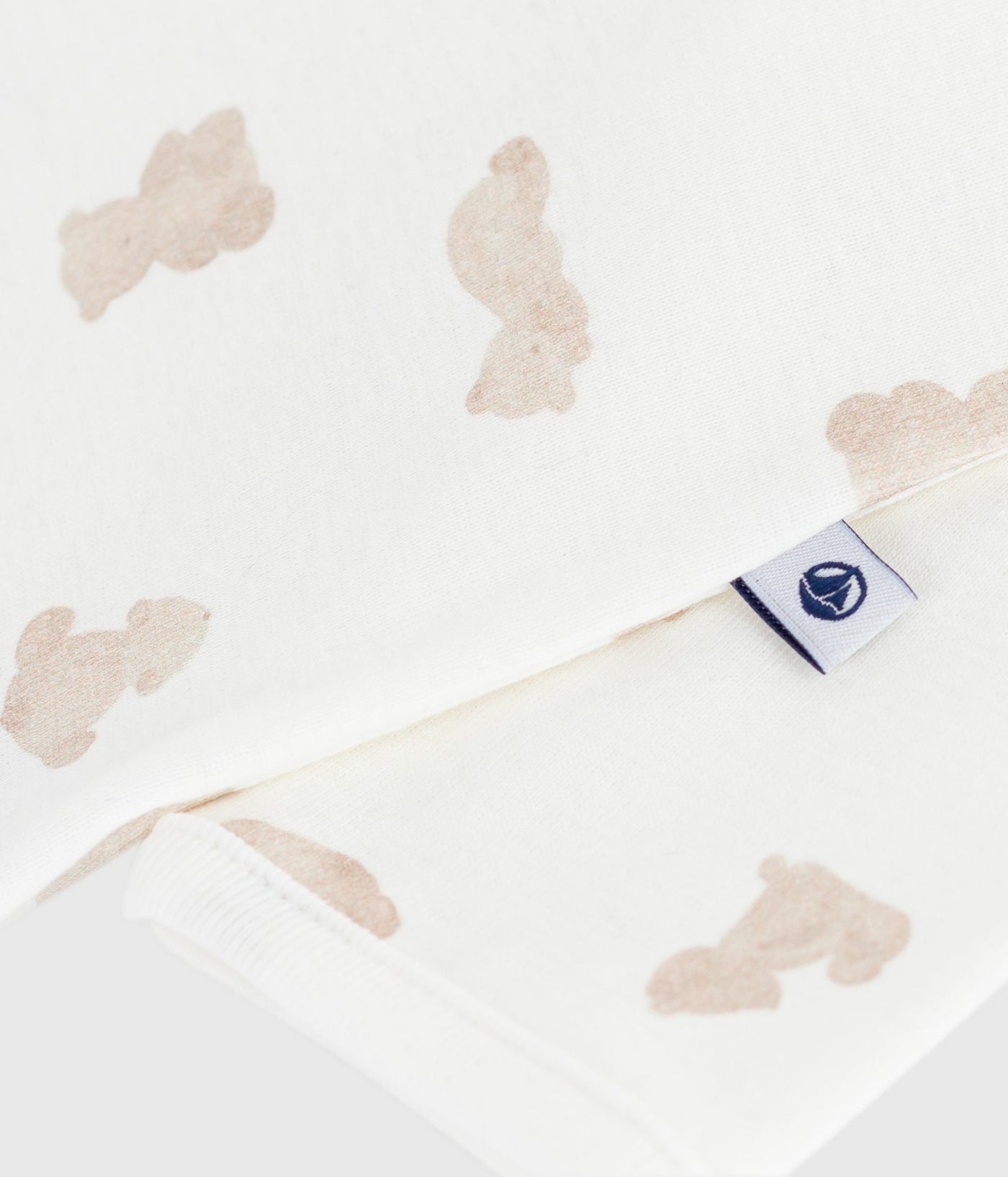 BABIES' FOOTLESS BEAR-PRINT COTTON PYJAMA SUIT