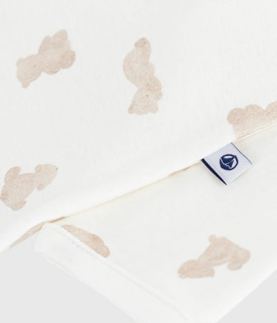 BABIES' FOOTLESS BEAR-PRINT COTTON PYJAMA SUIT