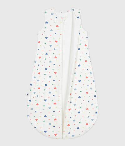 BABIES' 2 TOG HEART-PRINT COTTON SLEEPING BAG