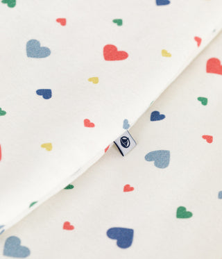NEWBORN BABY UNISEX ORGANIC COTTON SLEEPING BAG 2 TOG IN HEART-PRINT