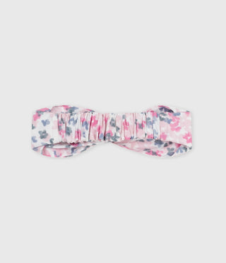 BABY GIRL'S ORGANIC COTTON POPLIN HAIRBAND IN FLORAL PRINT