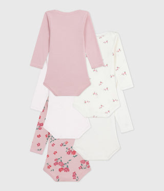 BABY GIRL'S ORGANIC COTTON BODYSUIT - 5-PACK