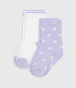 BABY GIRLS COTTON SOCKS - 2-PACK