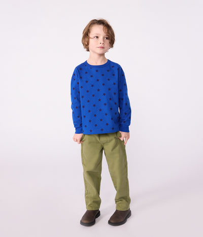 CHILDREN'S LONG-SLEEVED PRINTED COTTON T-SHIRT