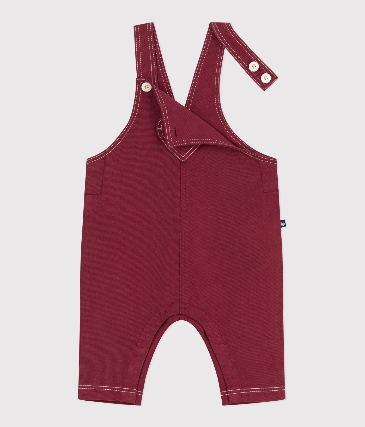 BABIES' LONG-LEG COLOURED DENIM DUNGAREES