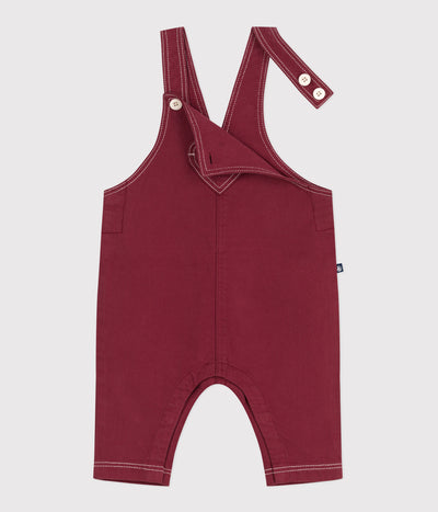BABIES' LONG-LEG COLOURED DENIM DUNGAREES